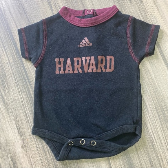 adidas Other - Harvard Adidas Onesie 0-3 months with snap closure in Crimson & Black